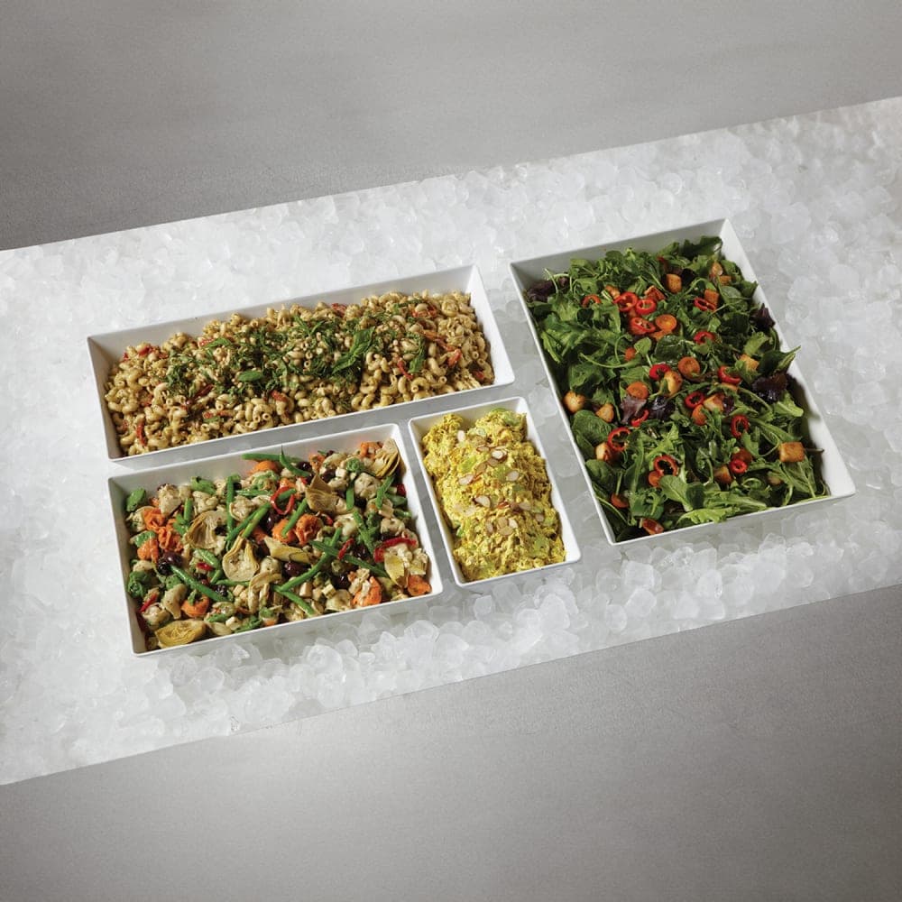 American Metalcraft MLRP19 157 oz Rectangular Melamine Serving Bowl, White