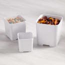 American Metalcraft MSJ3 Square 10 oz Condiment Jar - White thumbnail 2