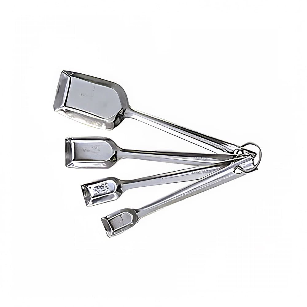 American Metalcraft MSSS73 4 Piece Measuring Spoon Set, Square Shovel Style, Stainless
