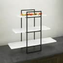 American Metalcraft MW18 Rectangular Serving Board - 17 3/4" x 8 3/4", Melamine, White Marble thumbnail 3