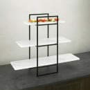 American Metalcraft MW24 Rectangular Serving Board - 24" x 8 3/4", Melamine, White Marble thumbnail 3