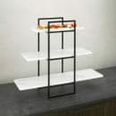 American Metalcraft MW32 Rectangular Serving Board - 32" x 8 3/4", Melamine, White Marble thumbnail 3