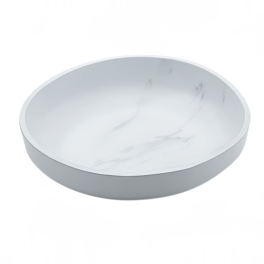 American Metalcraft MWB14 235 oz Round Melamine Serving Bowl, White Marble