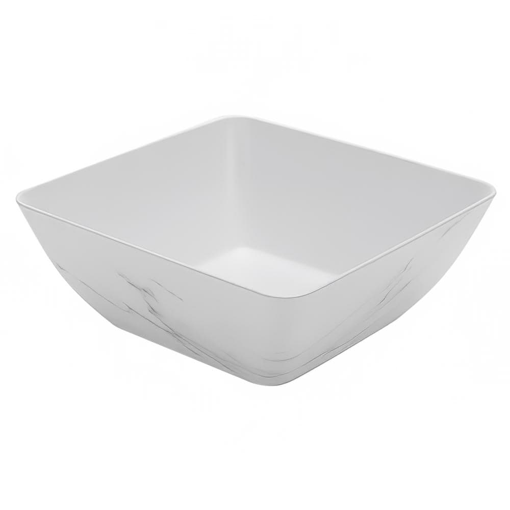 American Metalcraft MWMSQ11 232 oz Square Melamine Bowl, White Marble