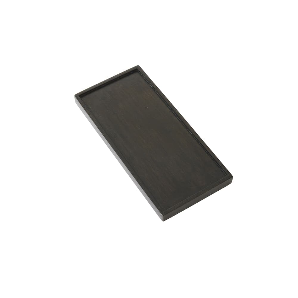 American Metalcraft MWP14 14 1/4" x 6 5/8" Rectangular Upton Platter - Mango Wood, Espresso