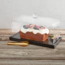 American Metalcraft MWP14 14 1/4" x 6 5/8" Rectangular Upton Platter - Mango Wood, Espresso thumbnail 3