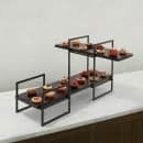 American Metalcraft MWP18 17 3/4" x 8 3/4" Rectangular Upton Platter - Mango Wood, Espresso thumbnail 3