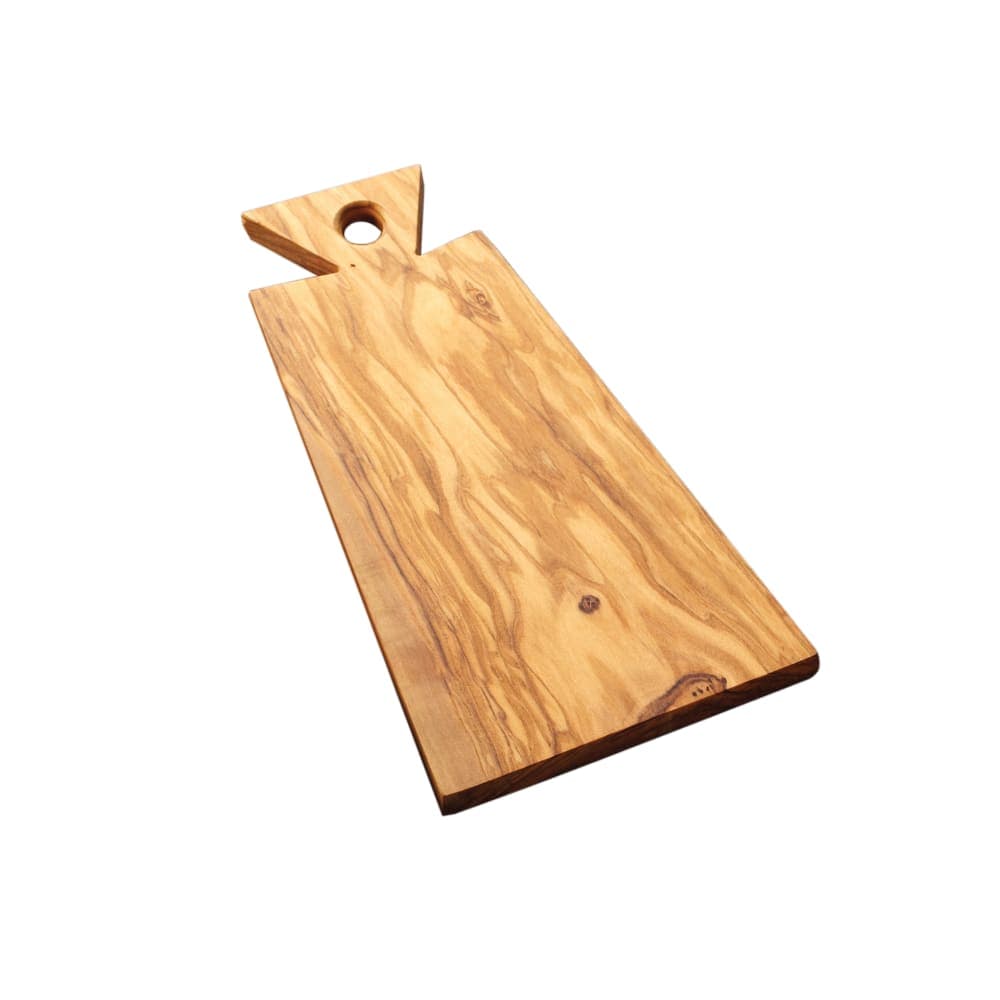 American Metalcraft OWB118 Rectangular Serving Board w/ Handle - 16 5/8" x 5 7/8", Olive Wood