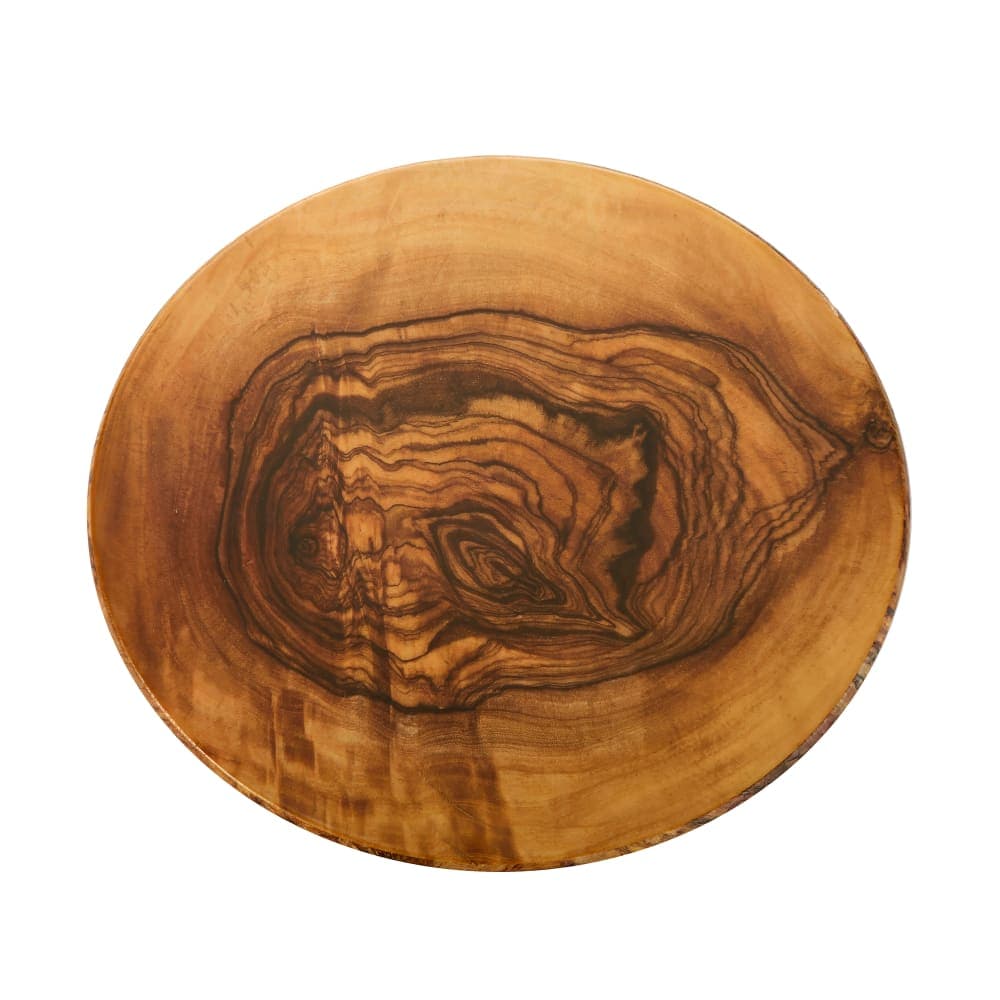 American Metalcraft OWM171 17 1/4" Round Serving Board - Melamine, Olive Wood
