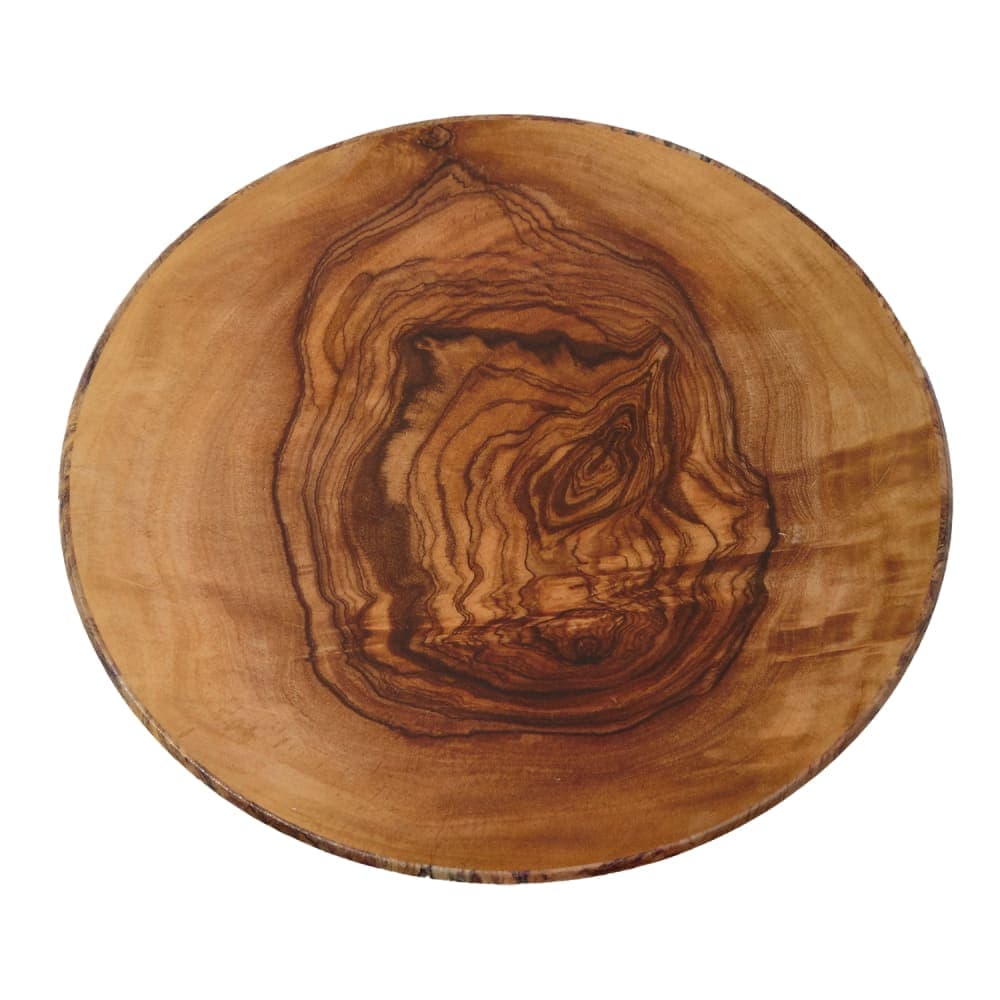 American Metalcraft OWM21 21 1/2" Round Serving Board - Melamine, Olive Wood