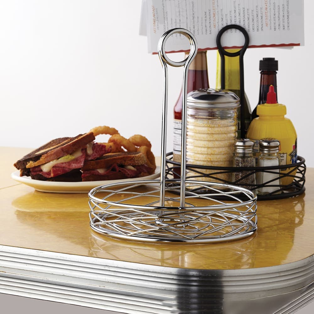 American Metalcraft RBNC27 Round Condiment Caddy - Wire, Chrome
