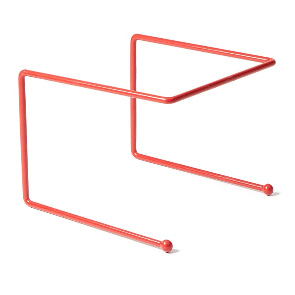 American Metalcraft RSR307 12" Square Pizza Stand - 7"H, Rubberized Steel, Red