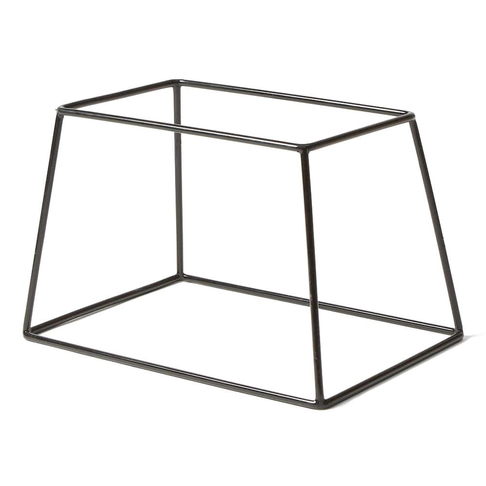 American Metalcraft RSRB7 Rectangular Pizza Stand - 9"L x 6"W x 7"H, Rubberized Steel, Black