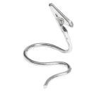 American Metalcraft SAC35 3 1/2" Alligator Clip Card Holder w/ S Design & Swirly Base, Chrome thumbnail 3