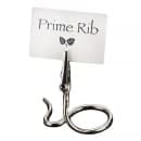 American Metalcraft SAC35 3 1/2" Alligator Clip Card Holder w/ S Design & Swirly Base, Chrome thumbnail 5