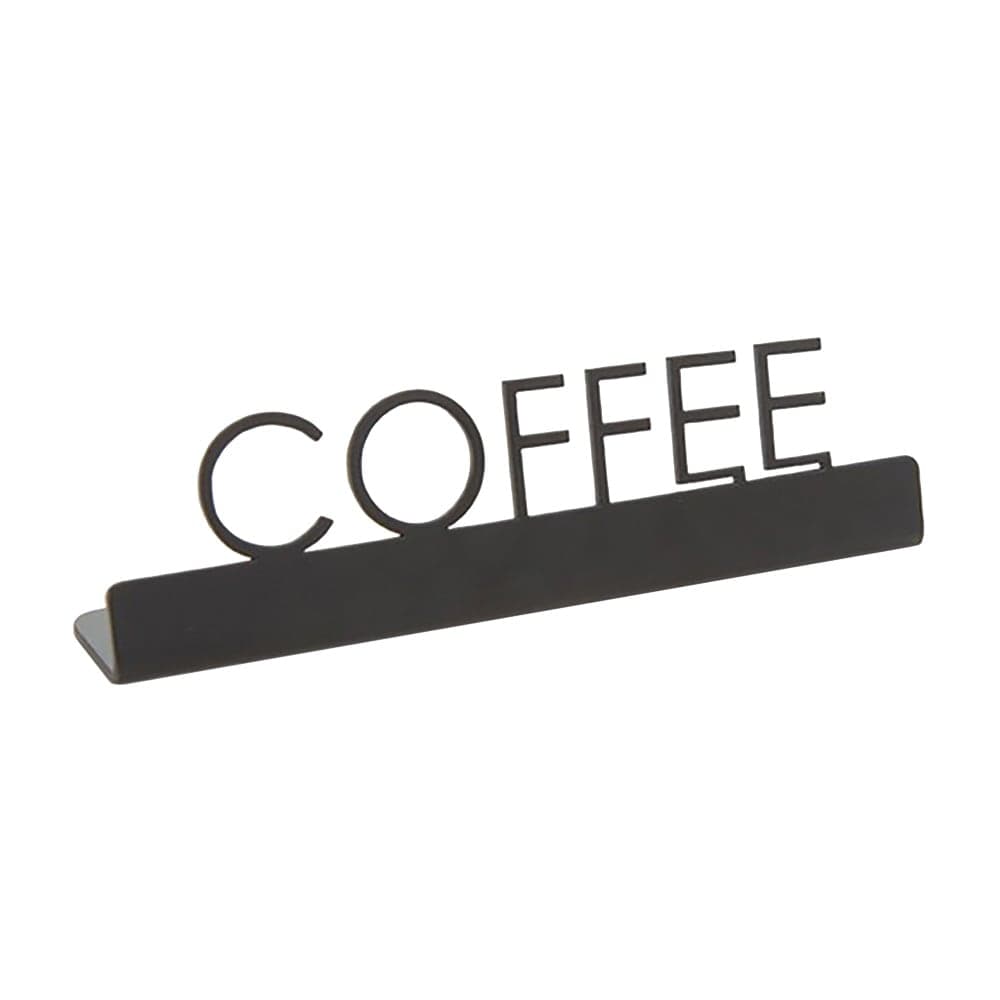 American Metalcraft SBC5 "Coffee" Table Tent Sign - 5" x 1 1/4", Stainless, Black