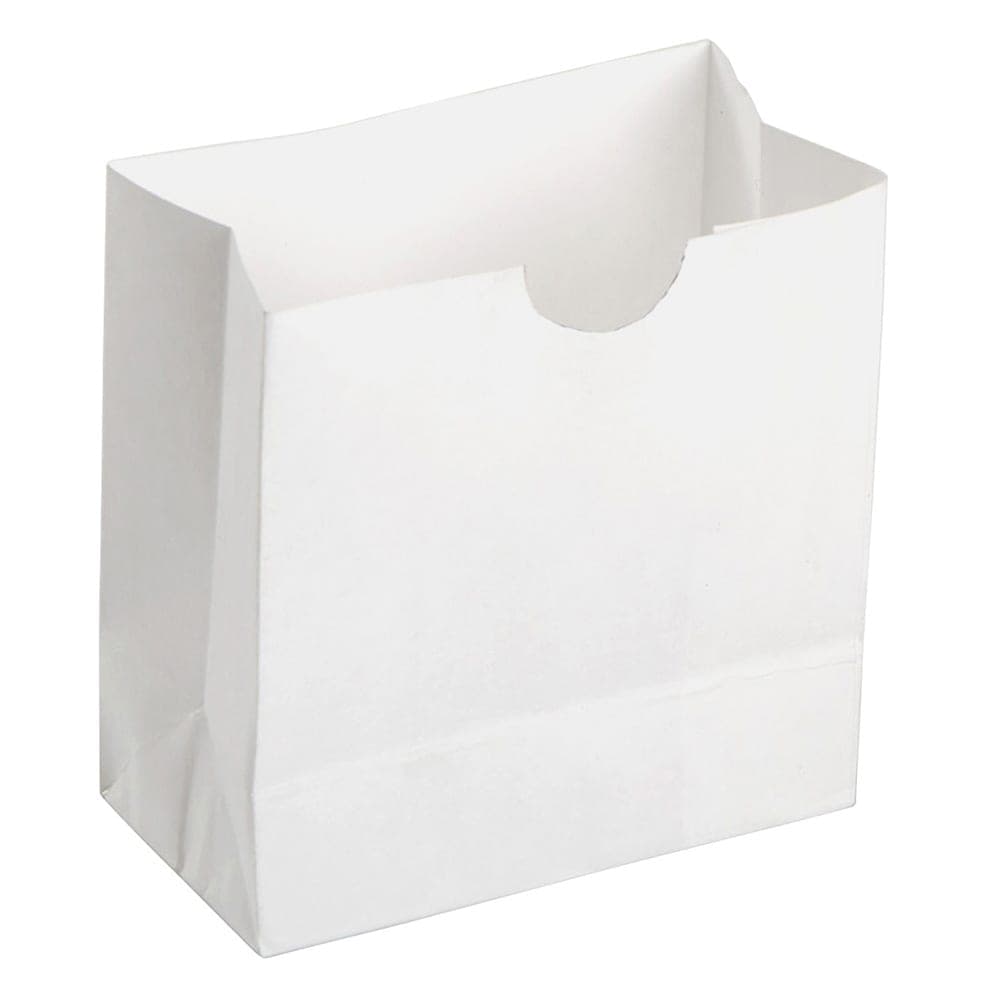 American Metalcraft SBW3 Mini Disposable Snack Bag - 3 3/8&quot;L x 1 3/4&quot;W x 3 1/2&quot;H, White