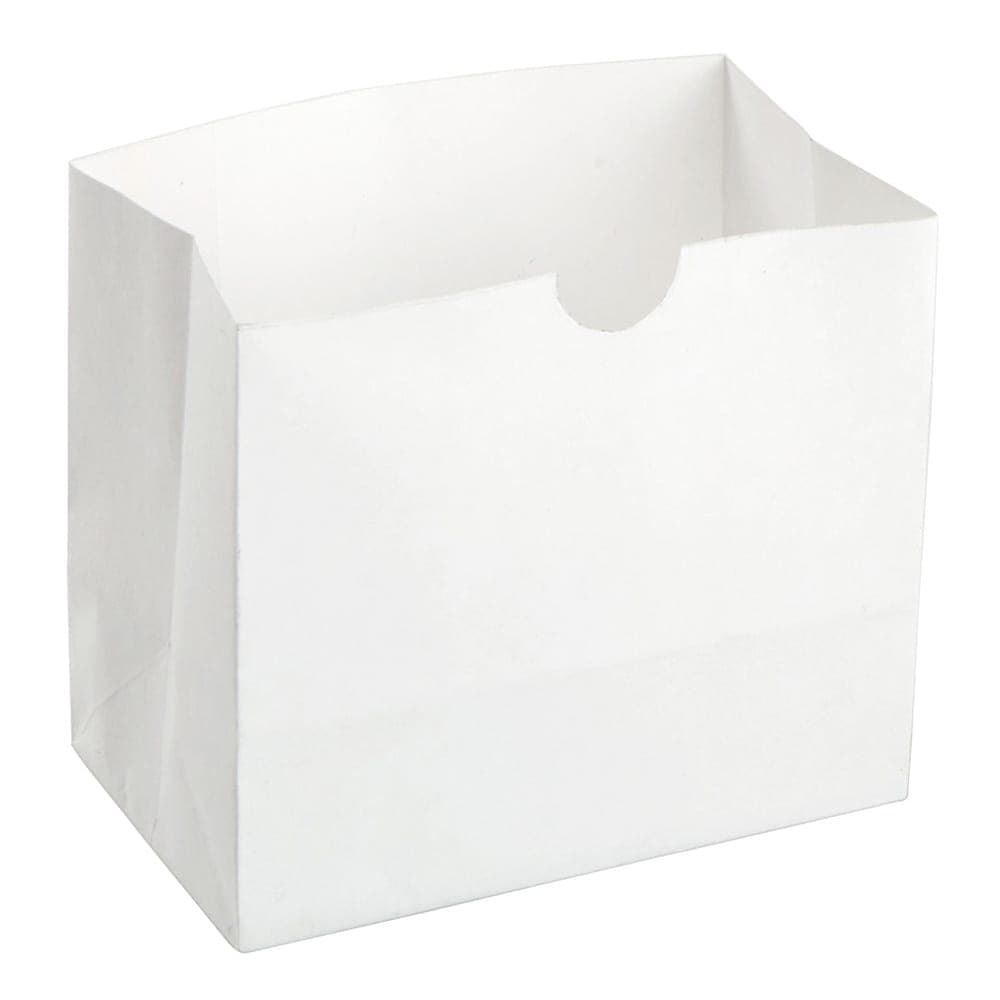 American Metalcraft SBW4 Mini Disposable Snack Bag - 4 1/4&quot;L x 2 1/2&quot;W x 3 3/4&quot;H, White