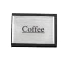 American Metalcraft SIGNC3 Coffee Table Tent Sign - 1 3/4" x 3", Silver/Black Wood thumbnail 2