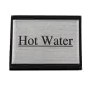 American Metalcraft SIGNW5 Hot Water Table Tent Sign - 1 3/4" x 3", Silver/Black Wood thumbnail 2