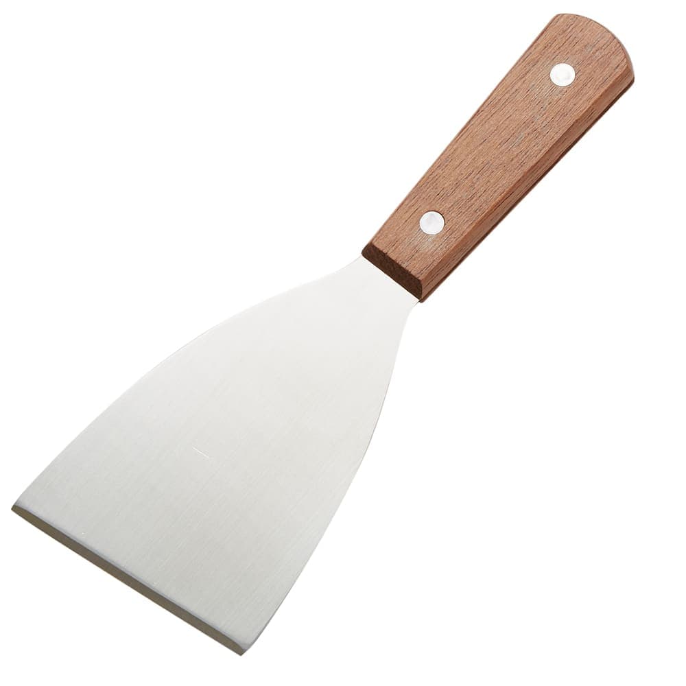 American Metalcraft SSC17 7 1/2" Grill Scraper w/ Slant Edge & Handle, Stainless/Wood