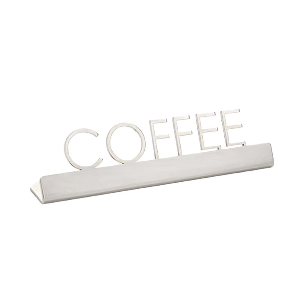 American Metalcraft SSC5 "Coffee" Table Tent Sign - 5" x 1 1/4", Stainless