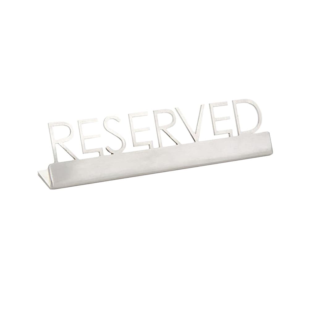 American Metalcraft SSR5 "Reserved" Table Tent Sign - 5" x 1 1/4", Stainless