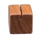 American Metalcraft SWCH 1 1/8" Square Wood Card Holder - Walnut Finish thumbnail 2