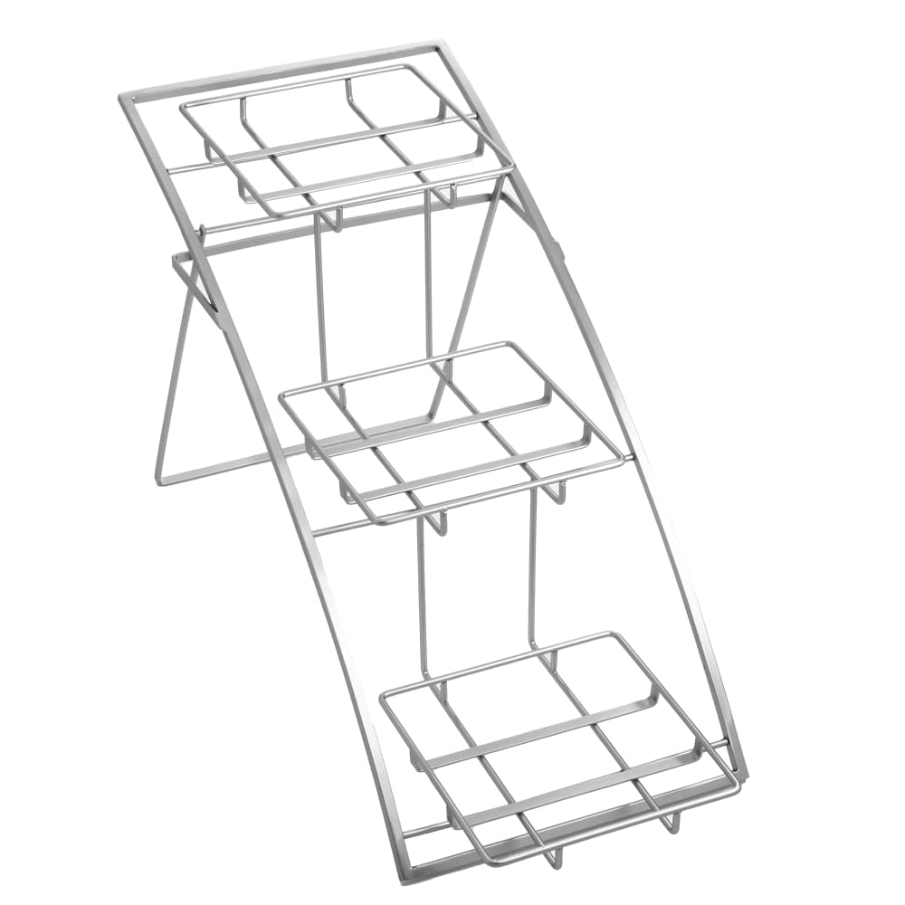 American Metalcraft TASLG 3 Tier Arched Display Stand, 21" x 15 1/4" x 12 3/4", Chrome