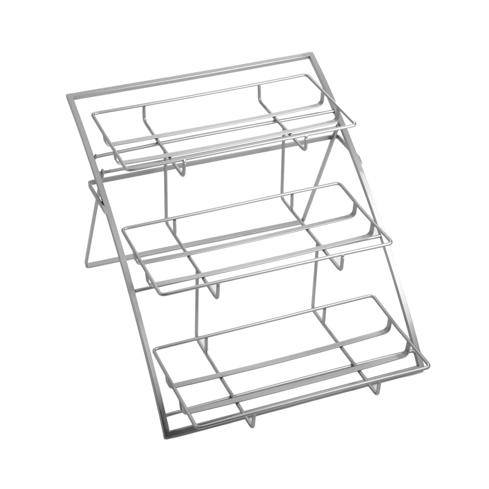 American Metalcraft TASMED 3 Tier Arched Display Stand, 25 1/4" x 10 1/2" x 13 3/4", Chrome