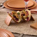 American Metalcraft THMT3 Taco Holder - Holds 2 to 3 Tacos, Melamine, Terracotta thumbnail 3