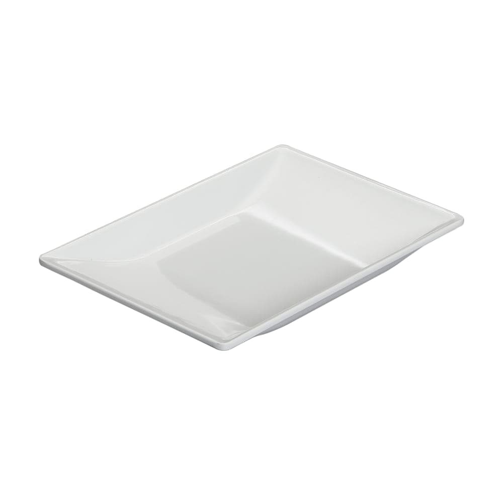 American Metalcraft TRPZ12 12 1/2" x 8 1/4" Trapezoid Serving Platter - Melamine, White