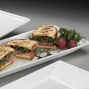 American Metalcraft TRPZ18 18 3/8" x 8 1/8" Trapezoid Serving Platter - Melamine, White thumbnail 6