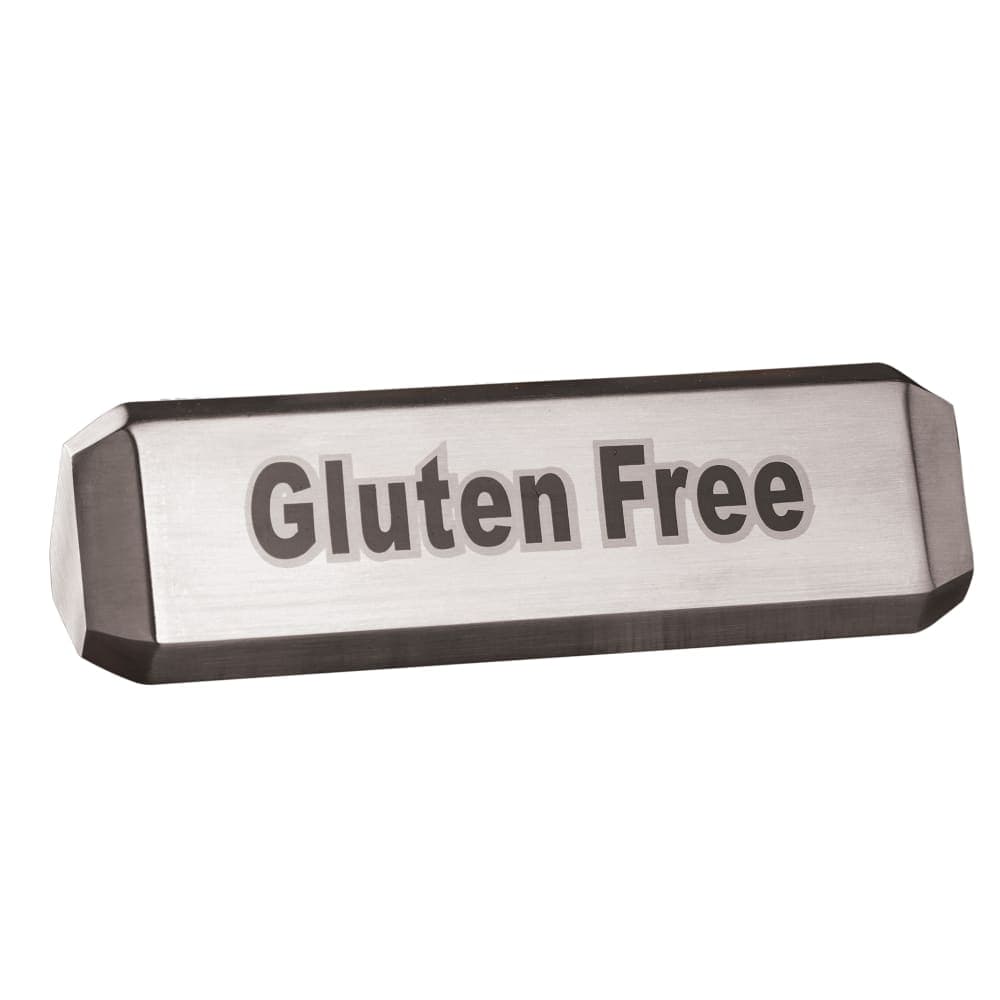 American Metalcraft TTSVG3 Three-Sided Table Sign - "Vegan", "Vegetarian", "Gluten Free", Stainless