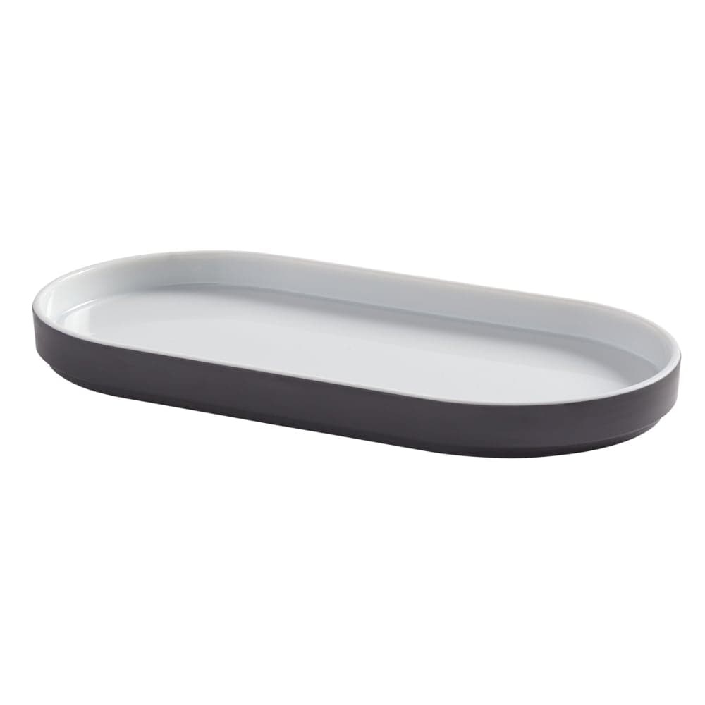 American Metalcraft UPLR10GE 10 1/2" x 5 1/4" Oval Platter - Melamine, Graphite