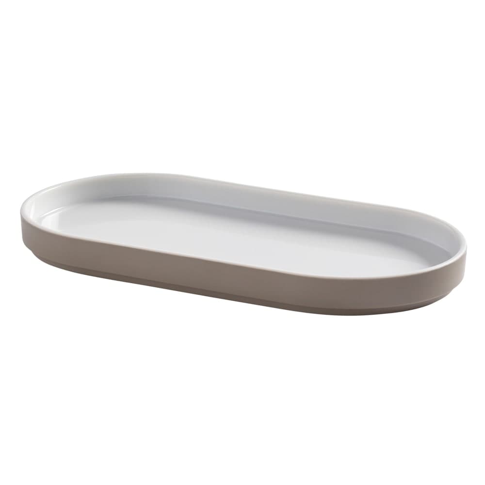 American Metalcraft UPLR10MO 10 1/2" x 5 1/4" Oval Platter - Melamine, Mocha