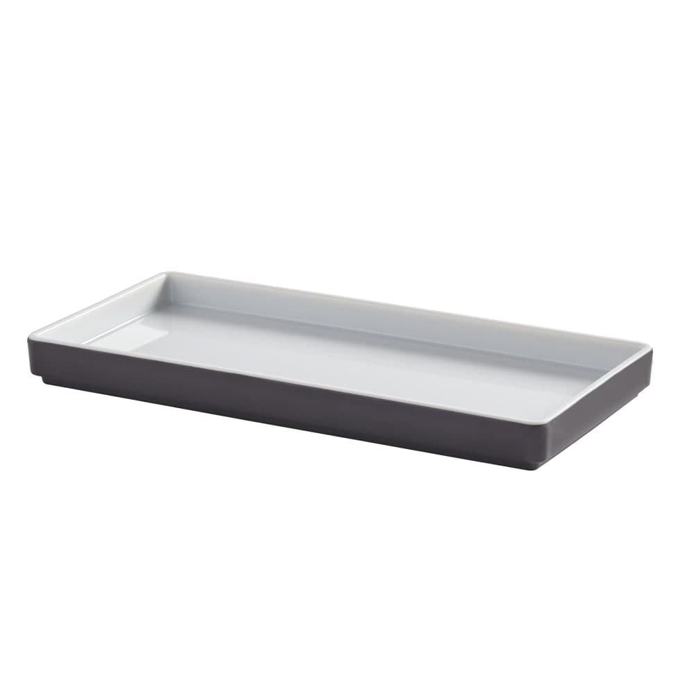 American Metalcraft UPLS10GE 10" x 4 3/4" Rectangular Platter - Melamine, Graphite