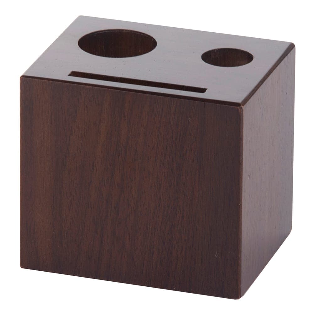 American Metalcraft WBW Block Style Guest Check Holder - 3 1/2" x 2 3/4" x 3 1/4", Espresso