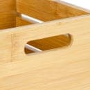 American Metalcraft WCBA7 Rectangular Condiment Caddy - Bamboo thumbnail 6