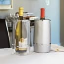 American Metalcraft WCFS462 9" Double Walled Wine Cooler - Acrylic, Frosted Silver thumbnail 2