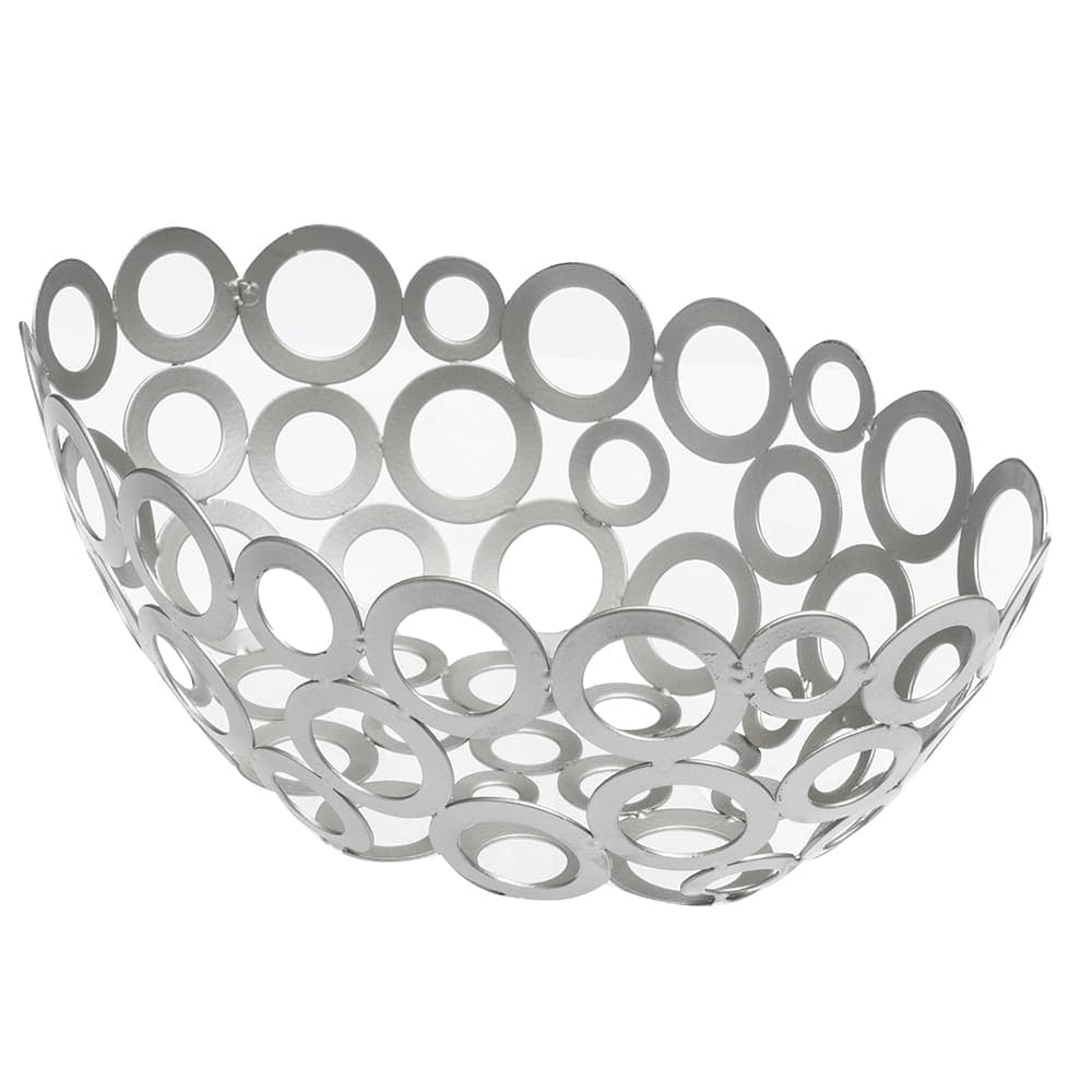 American Metalcraft WCW69 Oval Basket w/ Ring Design, Silver