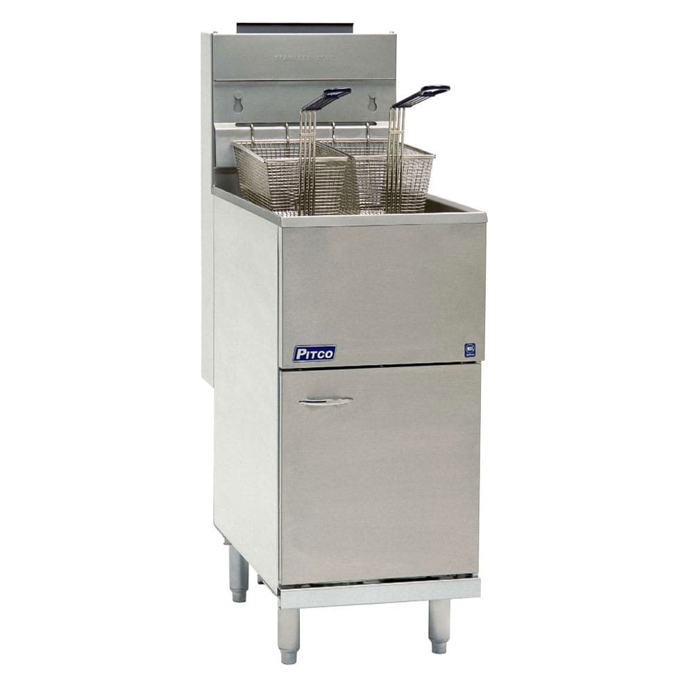Pitco 40D Gas Fryer - (1) 45 lb Vat, Floor Model, Liquid Propane