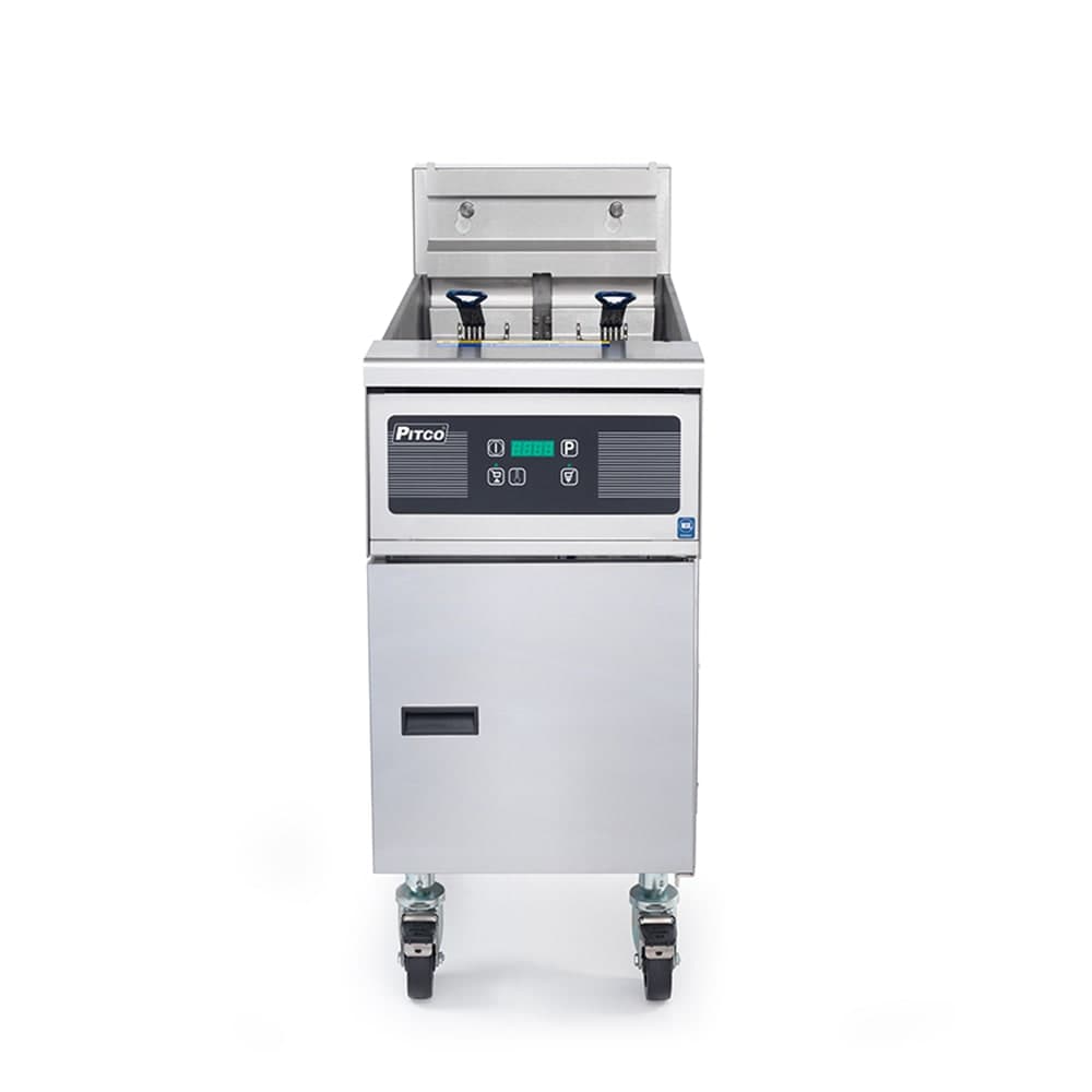 Pitco SE14RS-1FD Electric Fryer - (1) 50 lb Vat, Floor Model, 208v/1ph