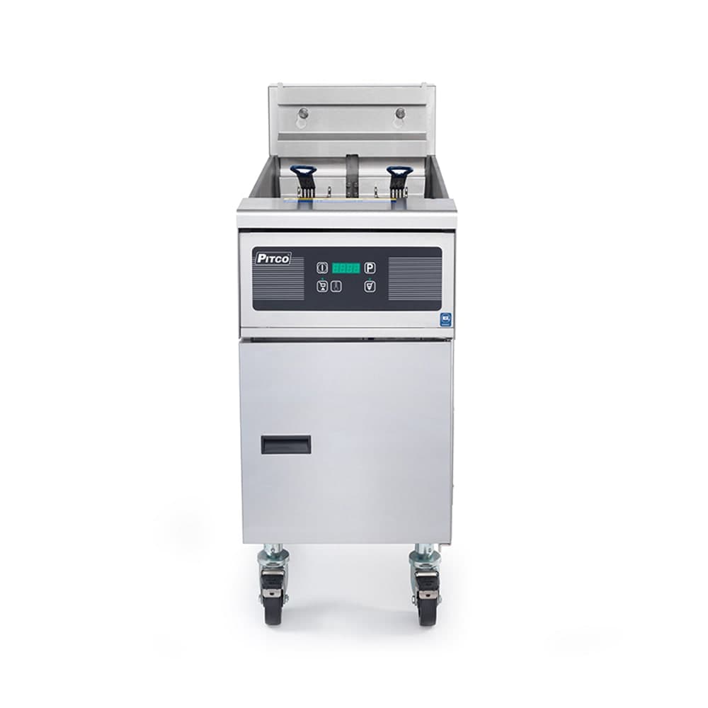 Pitco SE14RS-1FD Electric Fryer - (1) 50 lb Vat, Floor Model, 220v/1ph