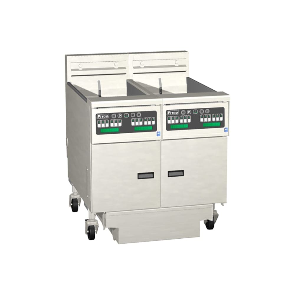 Pitco SE14RS-2FD Electric Fryer - (2) 50 lb Vats, Floor Model, 220v/1ph