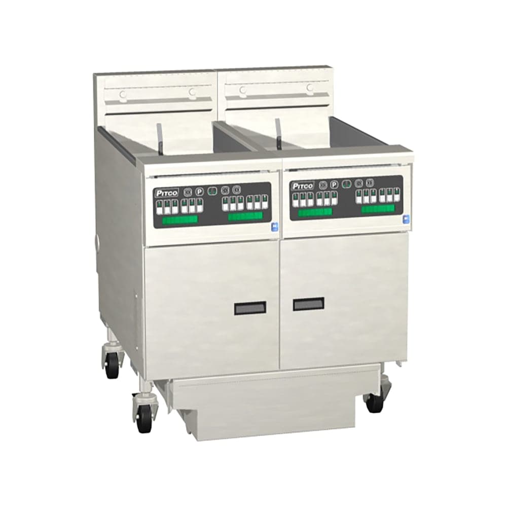 Pitco SE14S-2FD Electric Fryer - (2) 50 lb Vats, Floor Model, 208v/3ph