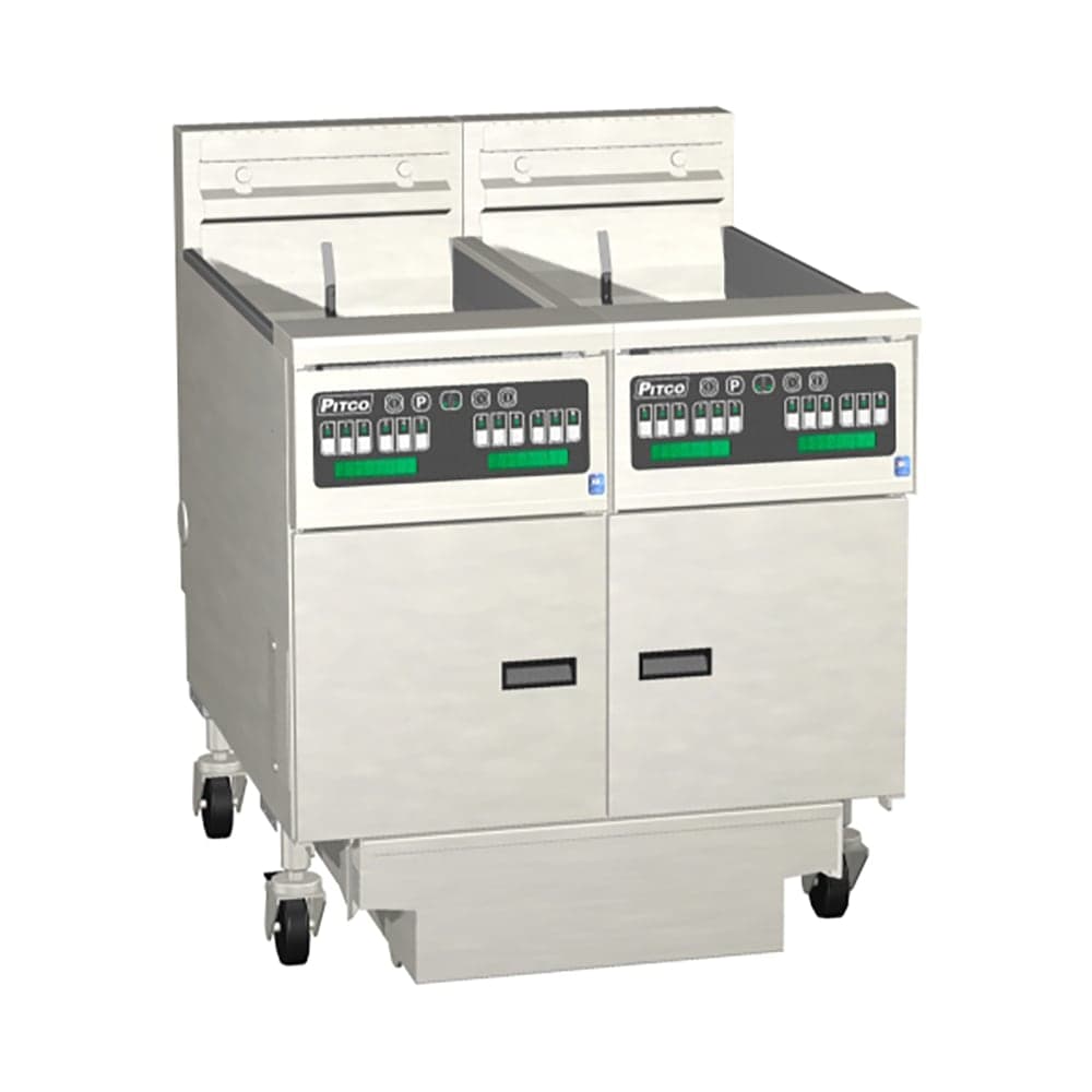 Pitco SE14S-2FD Electric Fryer - (2) 50 lb Vats, Floor Model, 240v/3ph
