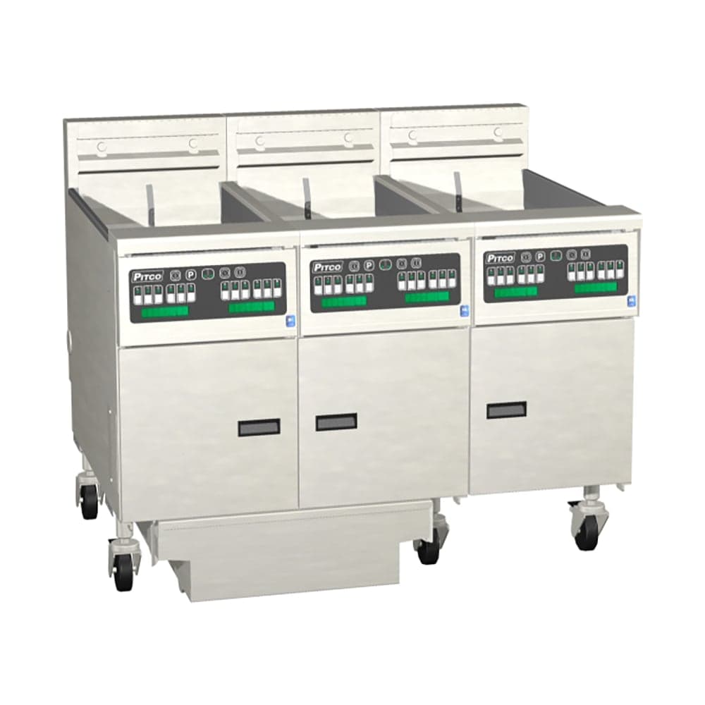 Pitco SE14S-3FD Electric Fryer - (3) 50 lb Vats, Floor Model, 240v/1ph