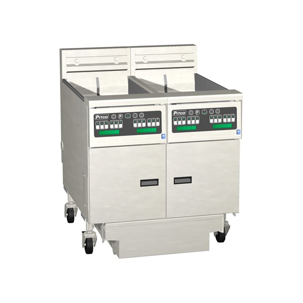 Pitco SE14X-2FD Electric Fryer - (2) 50 lb Vats, Floor Model, 208v/1ph