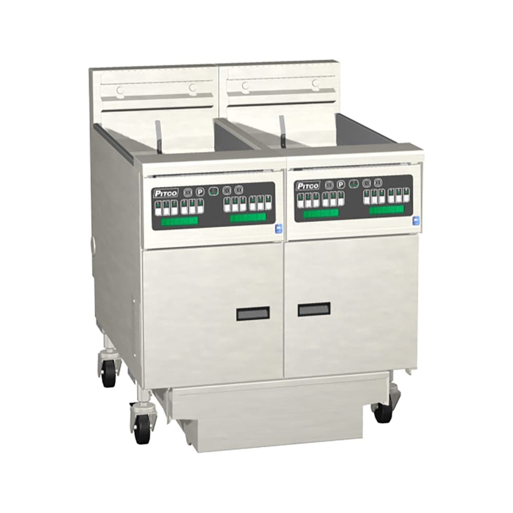 Pitco SE14X-2FD Electric Fryer - (2) 50 lb Vats, Floor Model, 220v/3ph
